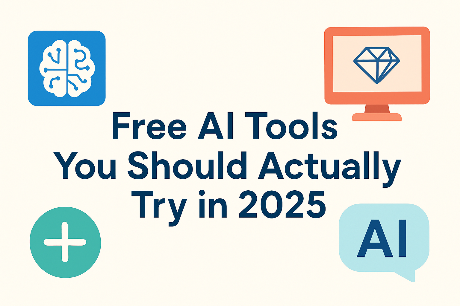 Banner image for blog post about free AI tools for beginners in 2025
