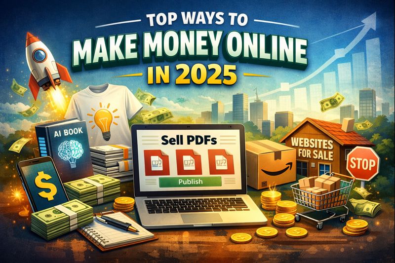 Ways to make money online in 2025 using AI, digital products, Amazon and online businesses